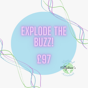 Explode the Buzz £97 graphic within blue circle