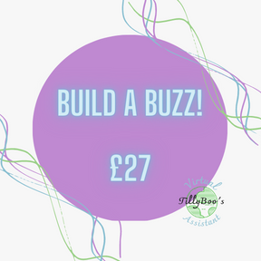 Build a Buzz graphic, cost of £27 to advertise blog writing service